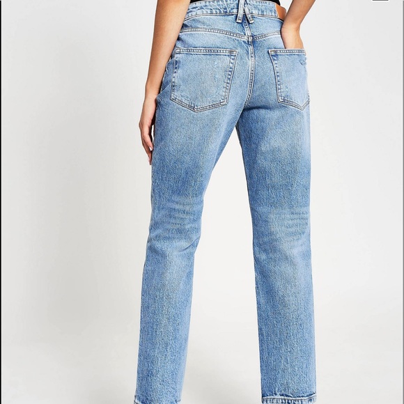 high rise straight cut jeans - Picture 2 of 3